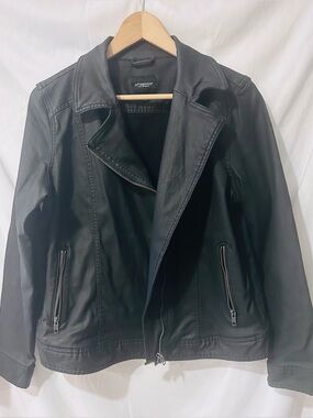 Liverpool Leather-Look Black Moto Jacket for women